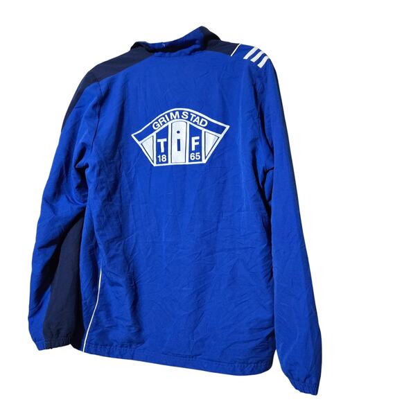 Vintage Adidas‎ Grimstad TIF Track Jacket Blue X1 Athletic Sports Zip 90s Y2k - Picture 4 of 8